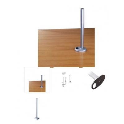 450mm Desk Grommet Clamp Pole Silver